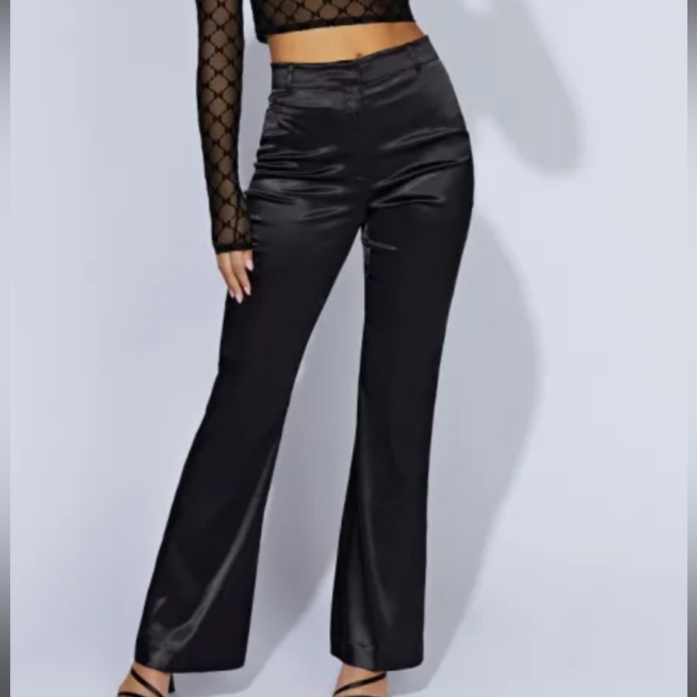Meshki Black Women's Satin Pants